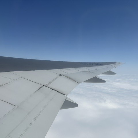 帰りの飛行機から